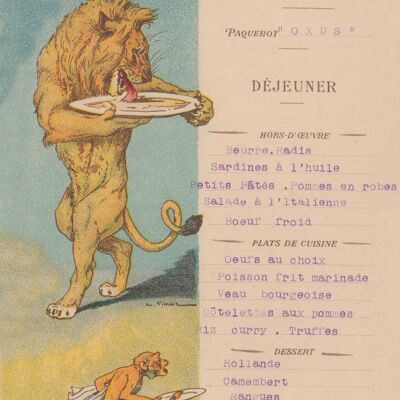 Le Paquebot Oxus 1906 (Lion) - A4 (210x297mm) Impression d'archives (Sans cadre)