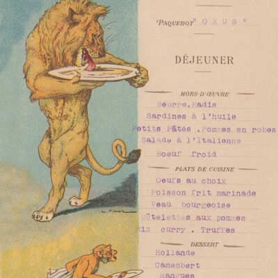 Le Paquebot Oxus 1906 (Lion) - A3 (297x420mm) Archival Print (Unframed)