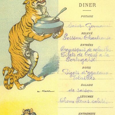 Le Paquebot Indus (Tiger) 1896 - A4 (210x297mm) Archival Print (Unframed)