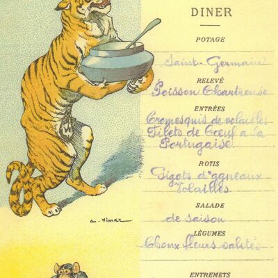 Le Paquebot Indus (Tiger) 1896 - 50x76cm (20x30 inch) Archival Print (Unframed)