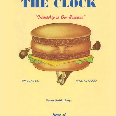 The Clock, Home of Chubby, the Champ, California 1953 - A3+ (329x483mm, 13x19 inch) Archival Print (Unframed)