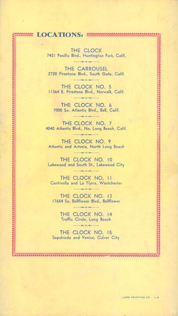 The Clock, Home of Chubby, the Champ, California 1953 - 50x76cm (20x30 pouces) Tirage d'archives (Sans cadre) 3