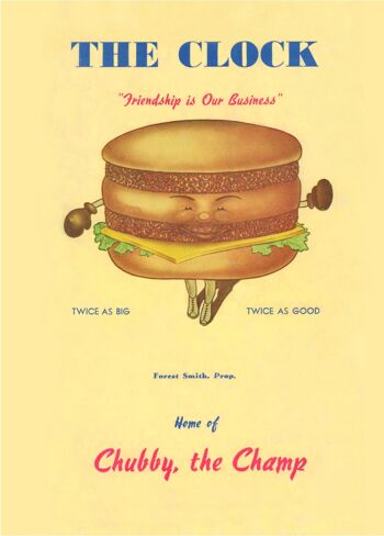 L'horloge, la maison de Chubby, le Champ, Californie 1953 - A1 (594x840mm) impression d'archives (sans cadre) 1
