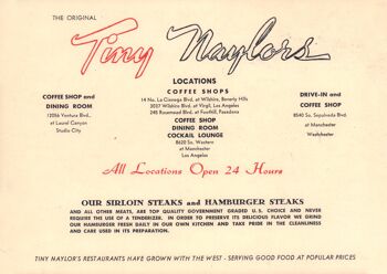 Tiny Naylors, Los Angeles, 1963 - A4 (210x297mm) impression d'archives (sans cadre) 3