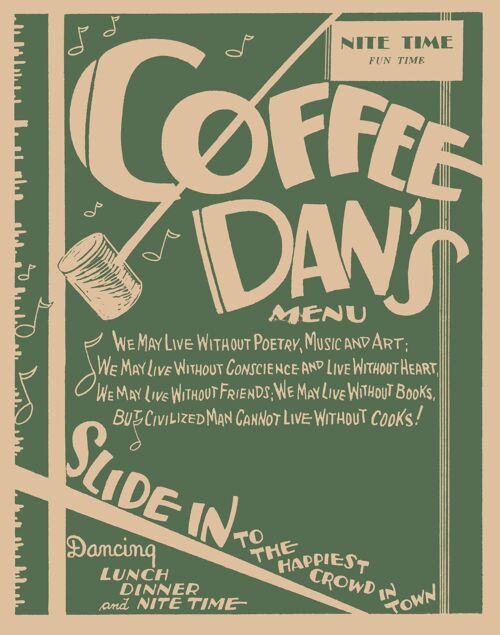 Coffee Dan's, Los Angeles, 1930s - A4 (210x297mm) Archival Print (Unframed)