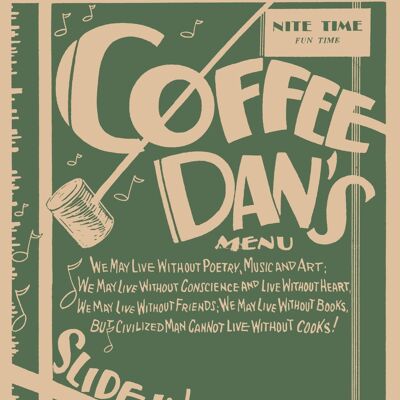 Coffee Dan's, Los Angeles, 1930s - A1 (594x840mm) Archival Print (Unframed)