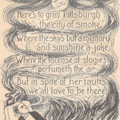 Pittsburgh, Meda Logan Gedicht 1907 - A3 (297 x 420 mm) Archivdruck (ungerahmt)