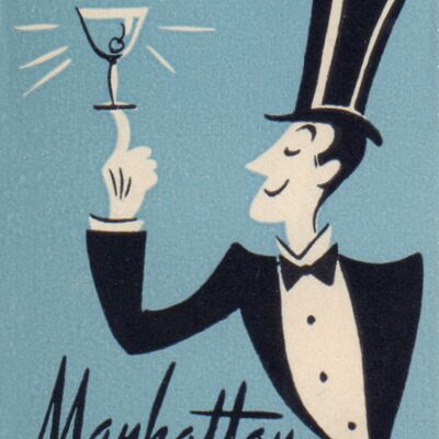 Manhattan Detail von Mark Twain Hotel, 1940er Jahre - A4 (210 x 297 mm) Archival Print (ungerahmt)