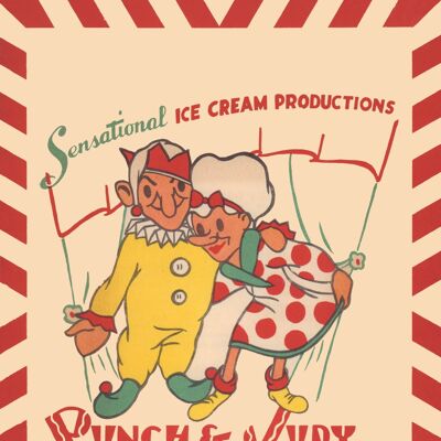 Punch & Judy Ice Cream Parlors, Los Angeles, 1949 - 50x76cm (20x30 inch) Archival Print (Unframed)