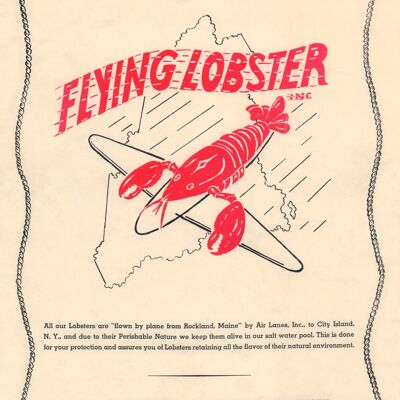 The Flying Lobster, New York 1940s - A1 (594x840mm) Archival Print (Unframed)