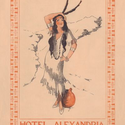 Hôtel Alexandria, Los Angeles, 1915 - impression d'archives A4 (210 x 297 mm) (sans cadre)