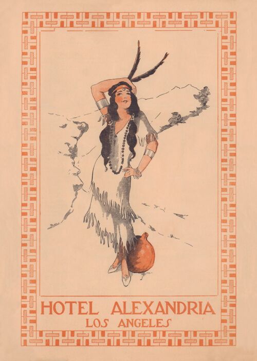 Hotel Alexandria, Los Angeles, 1915 - A1 (594x840mm) Archival Print (Unframed)