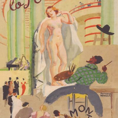 La Rotonde, Paris, 1927 - 50 x 76 cm (20 x 30 Zoll) Archivdruck (ungerahmt)