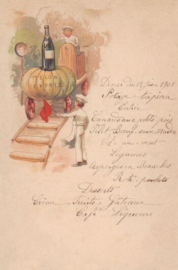 Le Melon Express, France, 1901 - A2 (420x594mm) Tirage d'archives (Sans cadre)