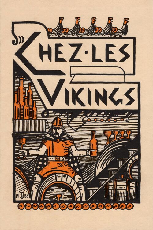 Chez Les Vikings, Paris, 1926 - A4 (210x297mm) Archival Print (Unframed)