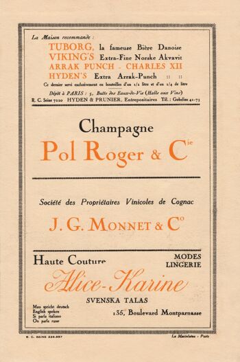 Chez Les Vikings, Paris, 1926 - A3+ (329x483mm, 13x19 pouces) Impression d'archives (Sans cadre) 3