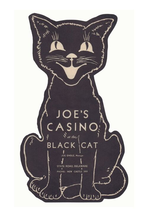 Joe's Casino at The Black Cat, New Castle, Delaware, 1930s - A4 (210x297mm) Archival Print (Unframed)