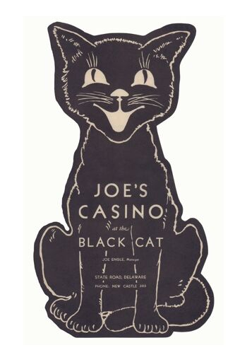 Joe's Casino at The Black Cat, New Castle, Delaware, années 1930 - 50 x 76 cm (20 x 30 pouces) impression d'archives (sans cadre) 1