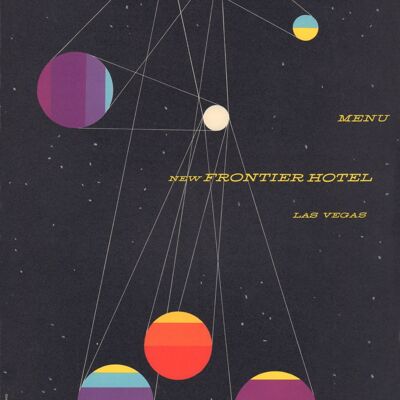 New Frontier Hotel, Las Vegas, Saul Bass Menu Art, 1956 - A4 (210 x 297 mm) Stampa d'archivio (senza cornice)