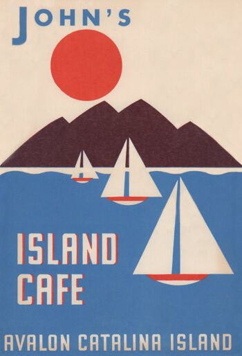 John's Island Cafe, Dorothy et Otis Shepard, Santa Catalina, années 1940/50 - A4 (210x297mm) impression d'archives (sans cadre) 1