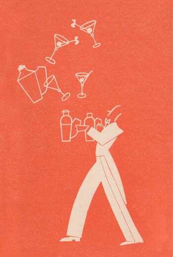 R.M.S. Invitation de boissons de Franconie 1955 - A4 (210x297mm) impression d'archives (sans cadre) 1