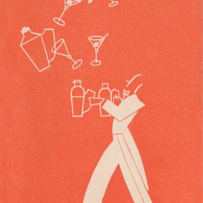 R.M.S. Invitation de boissons de Franconie 1955 - 50 x 76 cm (20 x 30 pouces) impression d'archives (sans cadre)