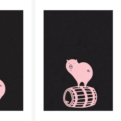 Pink Pigs, Le Tire Du Bouchon / La Vieille Porte, Montreal 1970s - Both Front + Rear - A3+ (329x483mm, 13x19 inch) Archival Print(s) (Unframed)