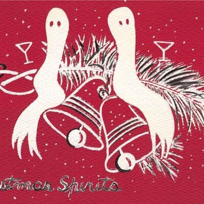 Tarjetas de espíritus navideños - Paquete de 6 tarjetas