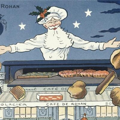 Cartoline di Natale di lusso Café de Rohan - Confezione da 6 carte
