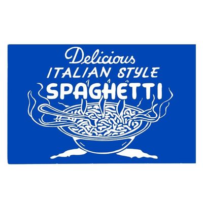Köstliche Spaghetti im italienischen Stil der 1950er Jahre American Diner Schild