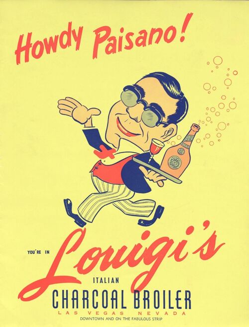 Louigi's, Las Vegas, 1960s - A4 (210x297mm) Archival Print (Unframed)