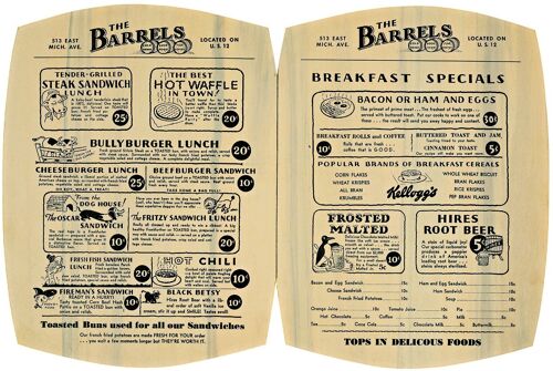 The Barrels, Kalamazoo, 1930s - A4 (210x297mm) Archival Print (Unframed)