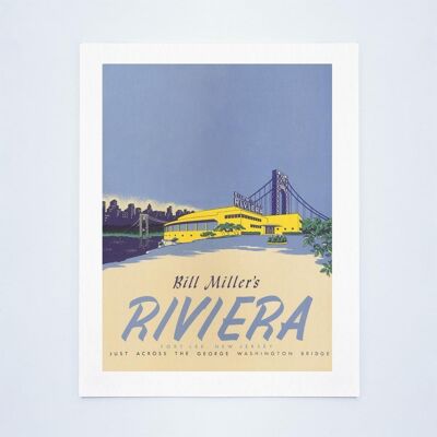 Bill Miller's Riviera Nightclub, Fort Lee, 1940s - A3+ (329x483mm, 13x19 inch) Archival Print (Unframed)