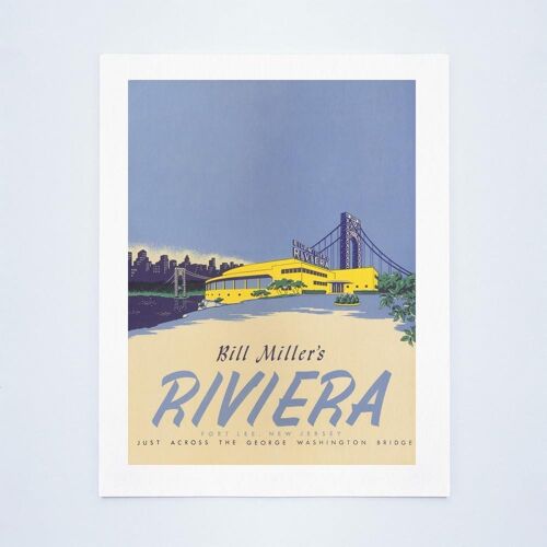 Bill Miller's Riviera Nightclub, Fort Lee, 1940s - A1 (594x840mm) Archival Print (Unframed)