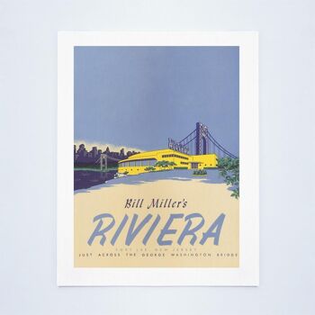 Bill Miller's Riviera Nightclub, Fort Lee, années 1940 - A1 (594x840mm) impression d'archives (sans cadre) 1