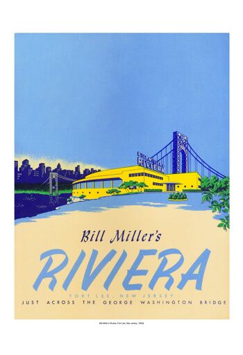 Bill Miller's Riviera Nightclub, Fort Lee, années 1940 - A1 (594x840mm) impression d'archives (sans cadre) 3