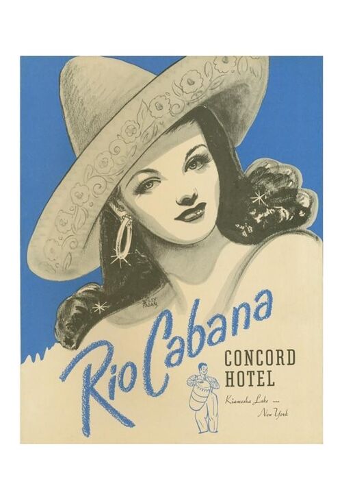 Rio Cabana, Concord Hotel, Catskills, 1950s - A4 (210x297mm) Archival Print (Unframed)