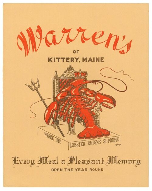 Warren's of Kittery, Maine, 1950s - A4 (210x297mm) Archival Print (Unframed)