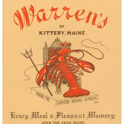 Warren's of Kittery, Maine, 1950er Jahre - A2 (420 x 594 mm) Archivdruck (ungerahmt)