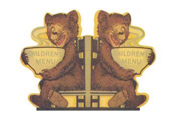 Menu pour enfants Union Pacific Railroad des années 1940 - A3 (297 x 420 mm) impression d’archives (sans cadre) 1