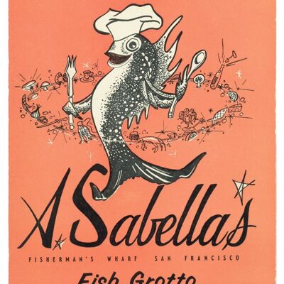 A. Sabella's, San Francisco, 1959 - 21x21cm (aprox. 8x8 pulgadas) Impresión de archivo (sin marco)