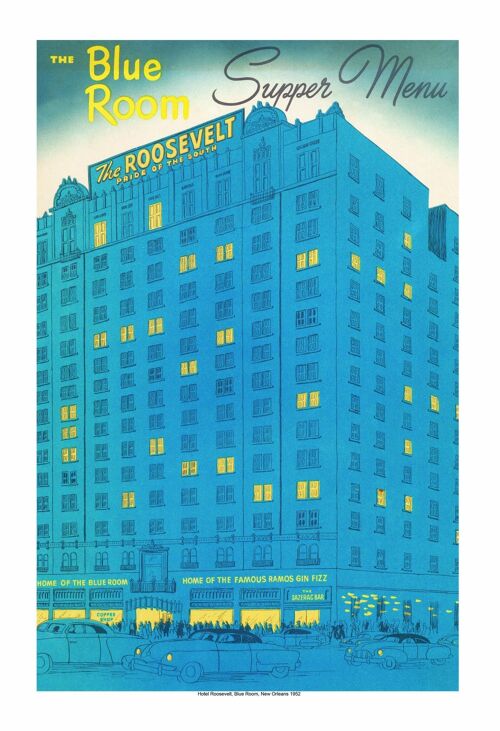 The Blue Room, The Roosevelt Hotel, New Orleans, 1952 - A4 (210x297mm) Archival Print (Unframed)