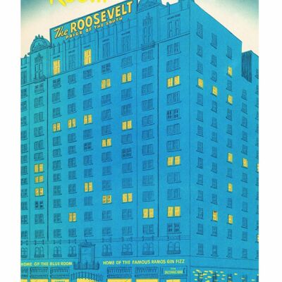 The Blue Room, The Roosevelt Hotel, New Orleans, 1952 - A4 (210x297mm) Archival Print (Unframed)