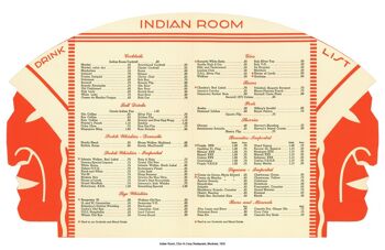 Indian Room, Restaurant Chic-N-Coop, Montréal, 1950 - A3 (297x420mm) Tirage d'archives (Sans cadre) 2