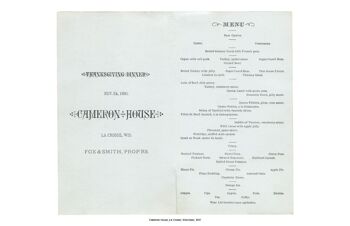 Cameron House, La Crosse, Wisconsin, dîner de Thanksgiving 1881 - A4 (210x297mm) impression d'archives (sans cadre) 2