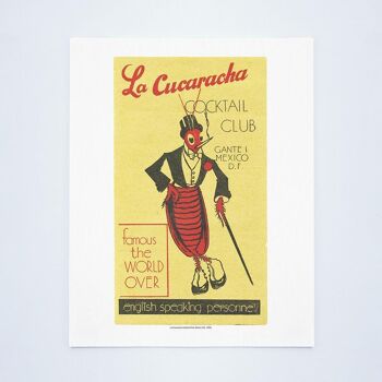 La Cucaracha Cocktail Club, Mexico, années 1930 - A3+ (329 x 483 mm, 13 x 19 pouces) impression d'archives (sans cadre) 4