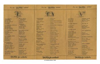 La Cucaracha Cocktail Club, Mexico, années 1930 - A2 (420 x 594 mm) impression d'archives (sans cadre) 2