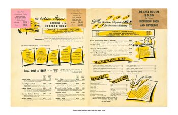 Golden Slipper Restaurant et discothèque, Glen Cove, Long Island, années 1960 - 50 x 76 cm (20 x 30 pouces) impression d'archives (sans cadre) 2