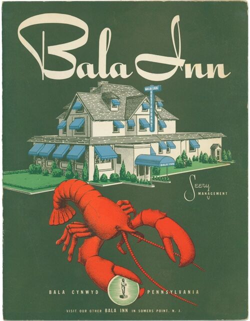 Bala Inn, Bala Cynwyd, Pennsylvania, 1950 - A4 (210x297mm) Archival Print (Unframed)