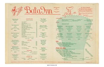 Bala Inn, Bala Cynwyd, Pennsylvanie, 1950 - A3+ (329 x 483 mm, 13 x 19 pouces) impression d'archives (sans cadre) 2